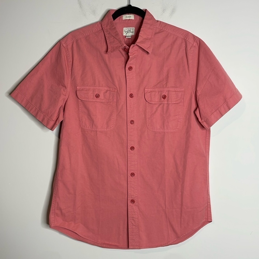 J. Crew | Men’s Short Sleeve Garment Dyed Vintage Twill Work Shirt Size M NWT